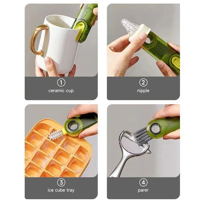 3In1 Cleaning Tool Cup Brush Micro Lid Brushes Useful Product Multifunction Nursing Water Bottle Cover Cleaning Brush Household